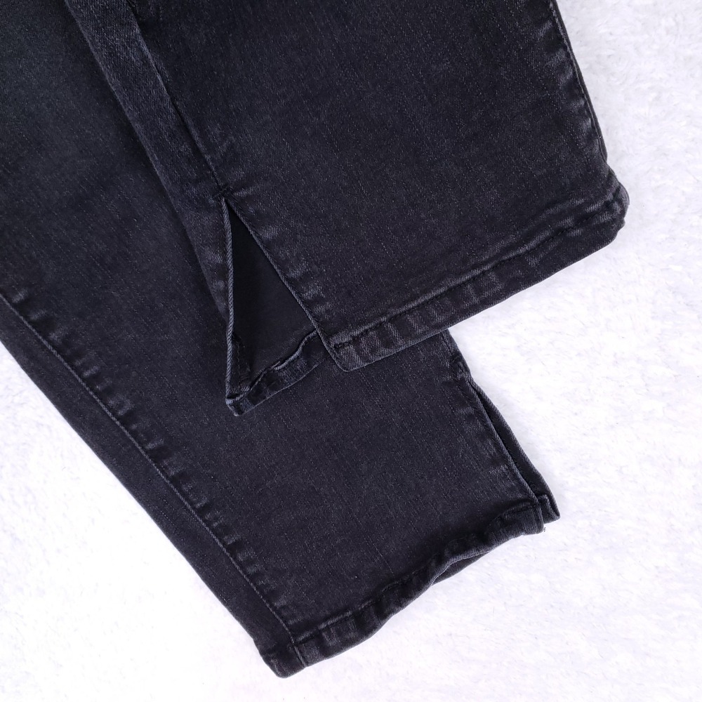 Judy Blue Jeans 1XL Black Crop Straight Fit Side Slit Stretch Plus Size - Picture 12 of 12